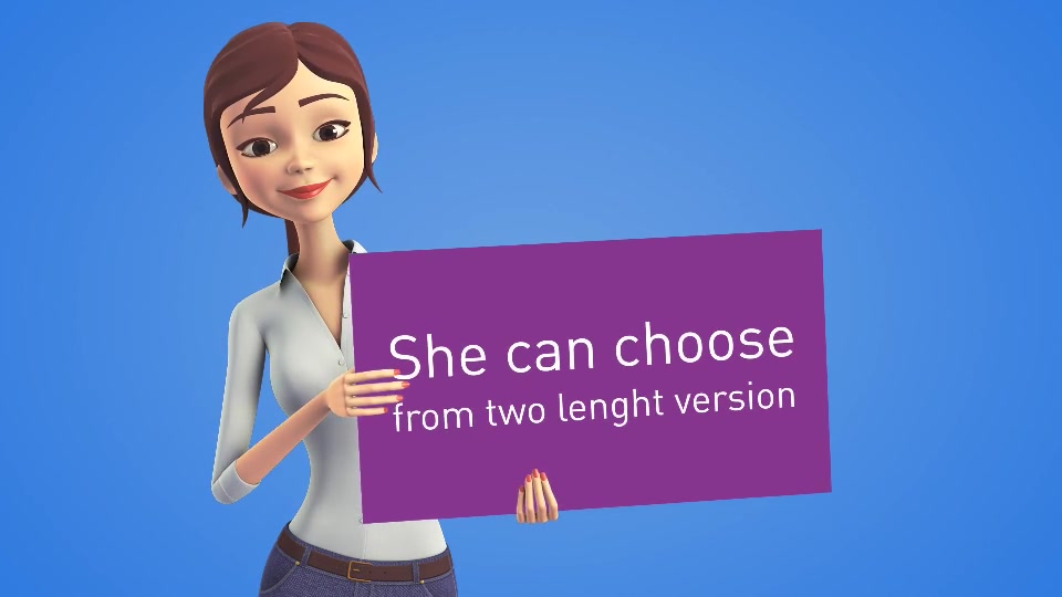 Sara 3D Character Beautiful Woman Presenter Explainer - Download Videohive 15765569