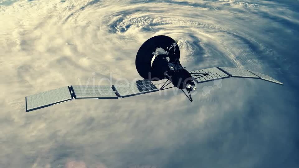 Satellite over Earth Clouds - Download Videohive 16700634