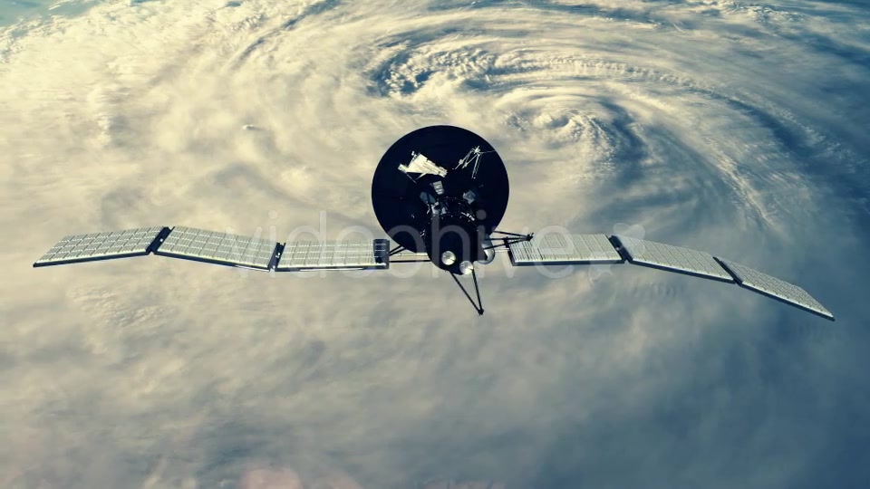 Satellite over Earth Clouds - Download Videohive 16700634