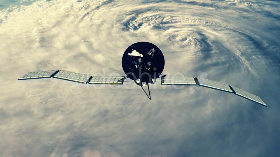 Satellite over Earth Clouds - Download Videohive 16700634