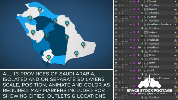 Saudi Arabia Map Kit - Download Videohive 18370666