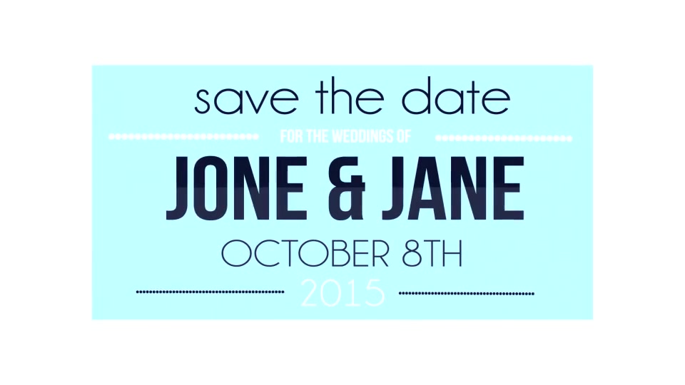 Save The Date Flat Wedding Invitation - Download Videohive 8230604