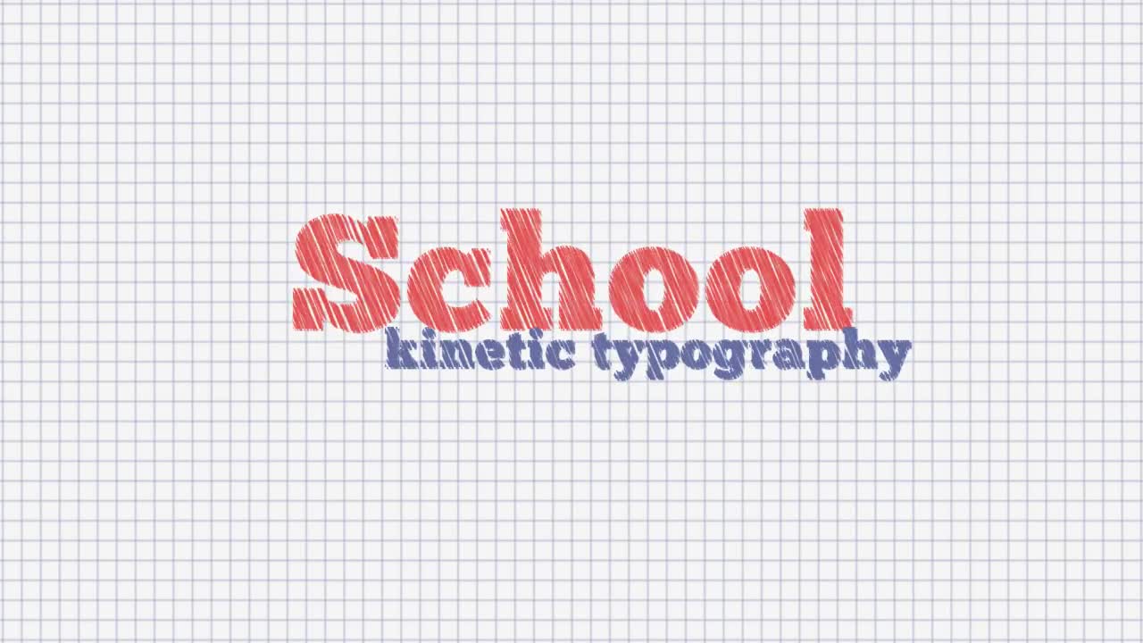 School Kinetic Typography Videohive 7946553 After Effects Image 1