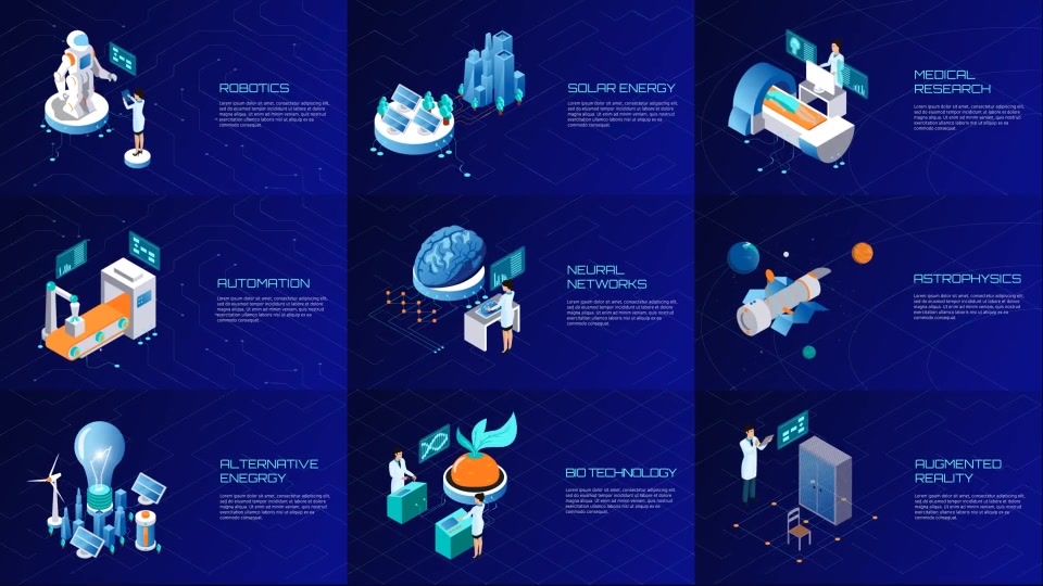 Science And Technology Isometric Concepts Videohive 23297886 After Effects Image 4