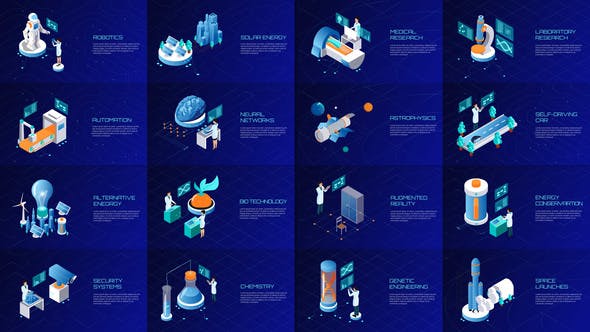 Science And Technology Isometric Concepts - Download Videohive 23297886