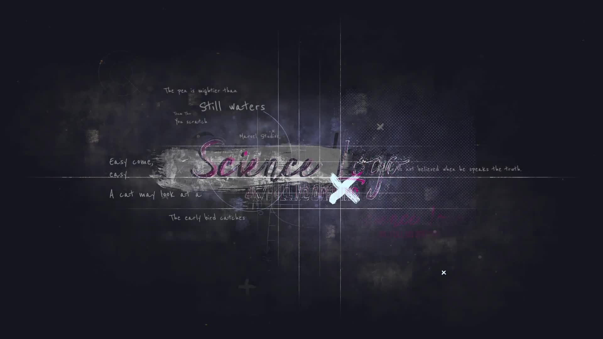 Science Logo/ Back to School/ Chalk Board Intro/ Mathematical Formulas/ Grunge Style/ Dust Scratches Videohive 23785501 After Effects Image 1