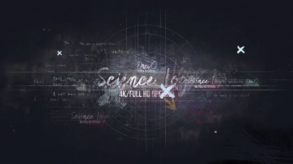 Science Logo/ Back to School/ Chalk Board Intro/ Mathematical Formulas/ Grunge Style/ Dust Scratches - Download Videohive 23785501