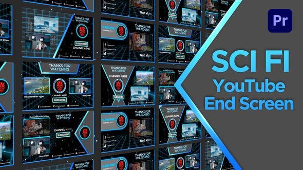 SCIFI Youtube End Screens - Videohive Download 32883997