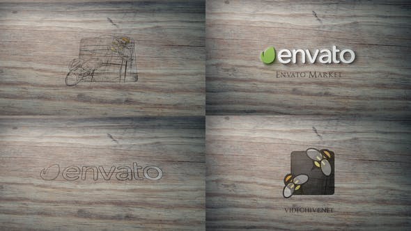 Scratched Wood Logo Reveal - Videohive 25026630 Download