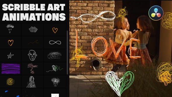 Scribble Art Animations for DaVinci Resolve - 36768145 Download Videohive