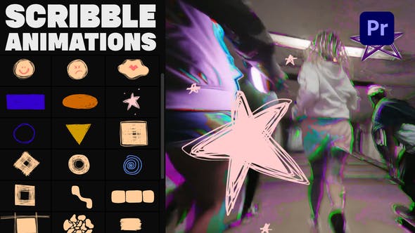 Scribble Elements And Transitions for Premiere Pro - Videohive 37893166 Download