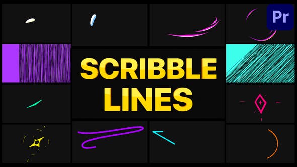 Scribble Lines | Premiere Pro MOGRT - 35995665 Videohive Download