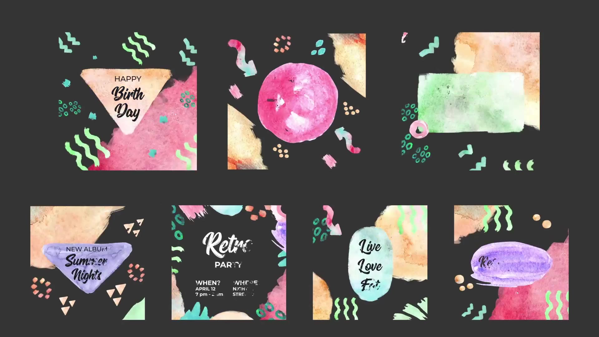 Scribbles. Watercolor Pack Videohive 35882059 After Effects Image 9