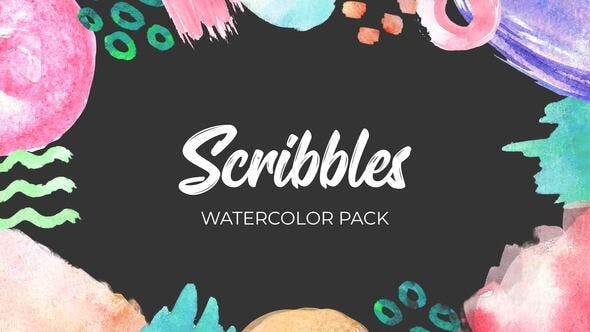 Scribbles. Watercolor Pack - 35882059 Download Videohive