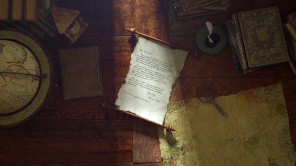 Scroll Parchment Intro - Videohive Download 33070591