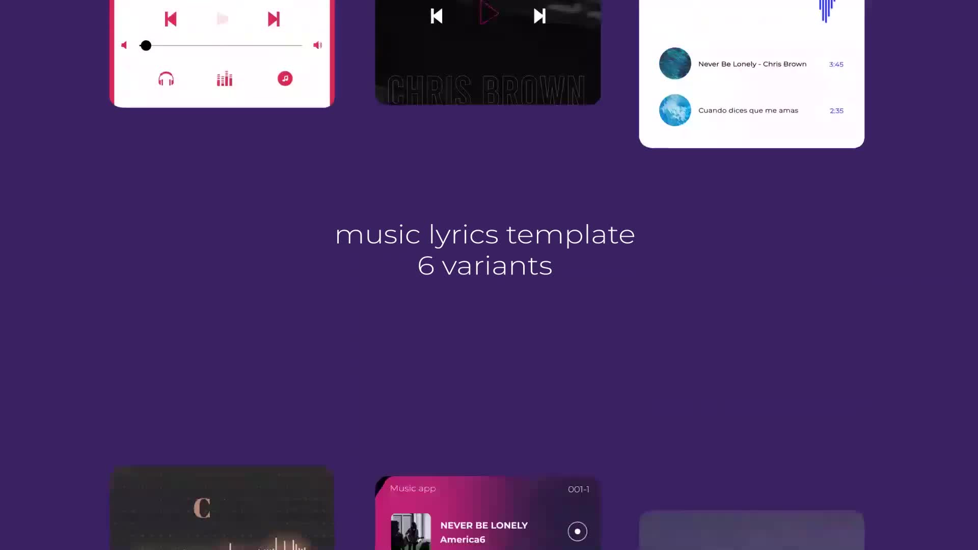Scrolling Lyric Template Music Videohive 30245386 After Effects Image 1
