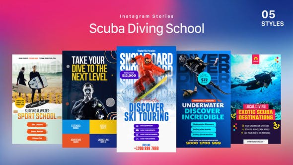 Scuba Diving School Instagram Stories - 33753896 Videohive Download