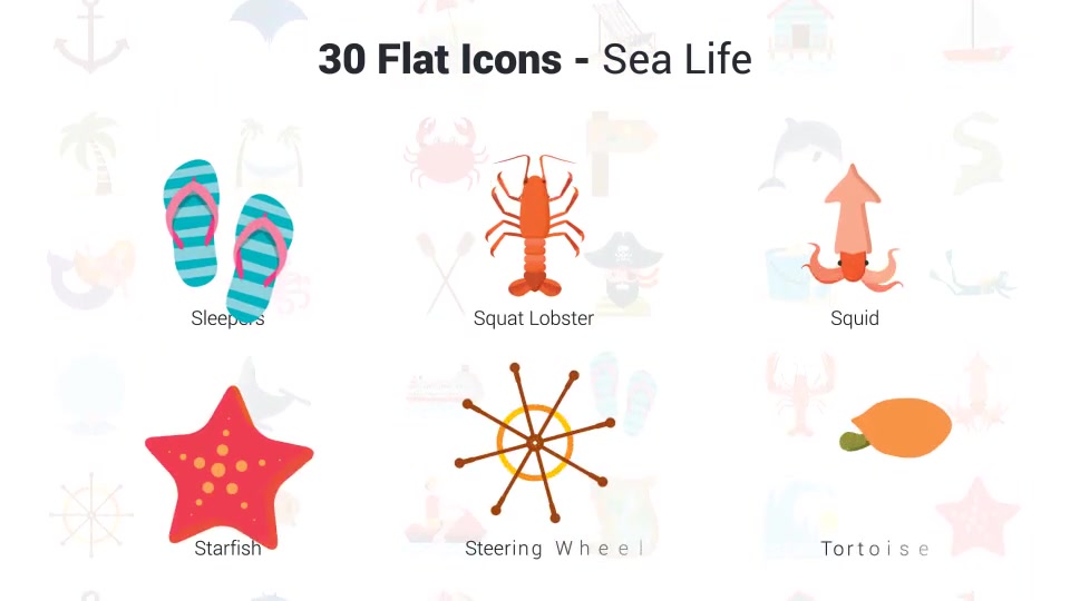 Sea Life Icons Videohive 36225565 After Effects Image 11