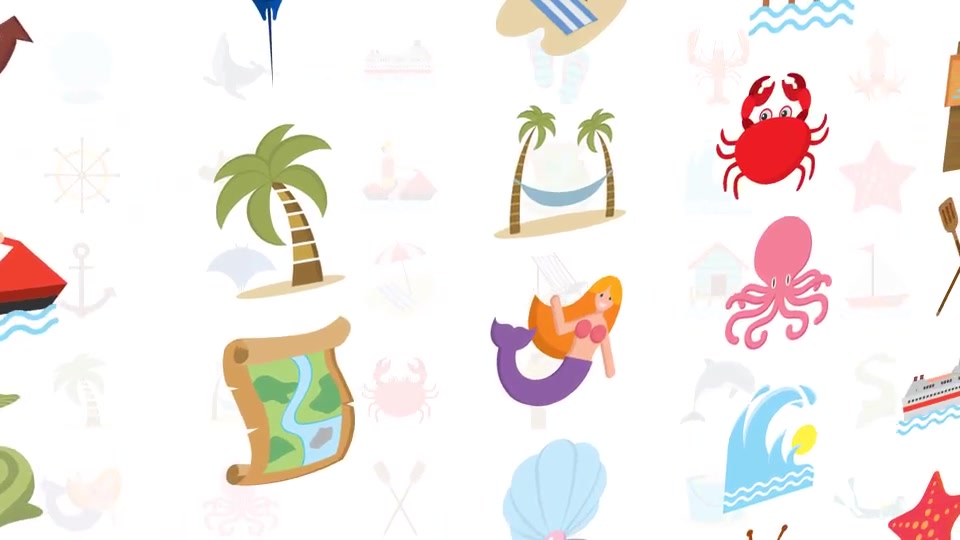 Sea Life Icons Videohive 36225565 After Effects Image 2