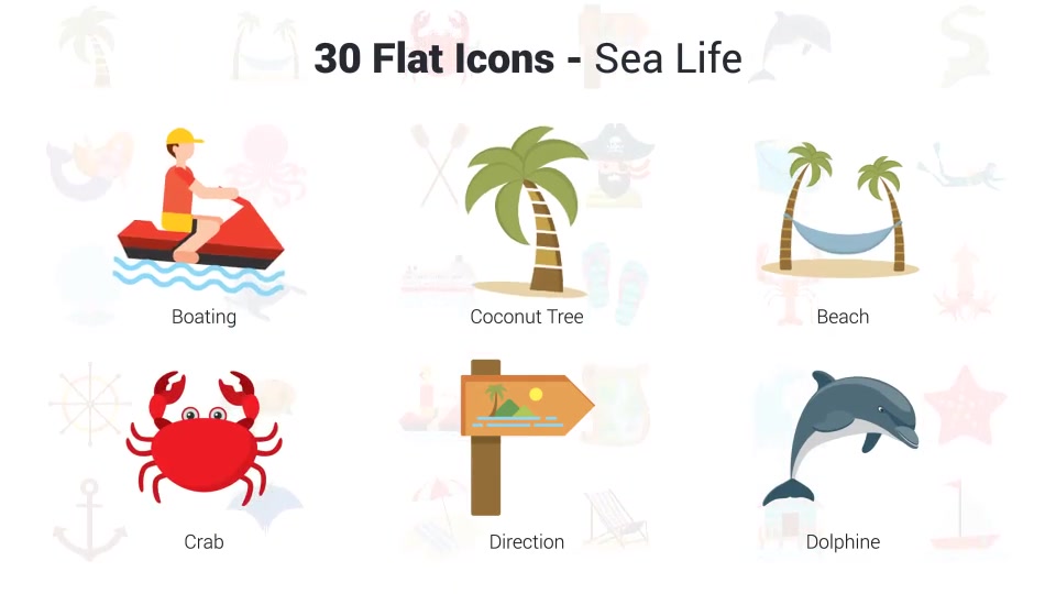 Sea Life Icons Videohive 36225565 After Effects Image 8