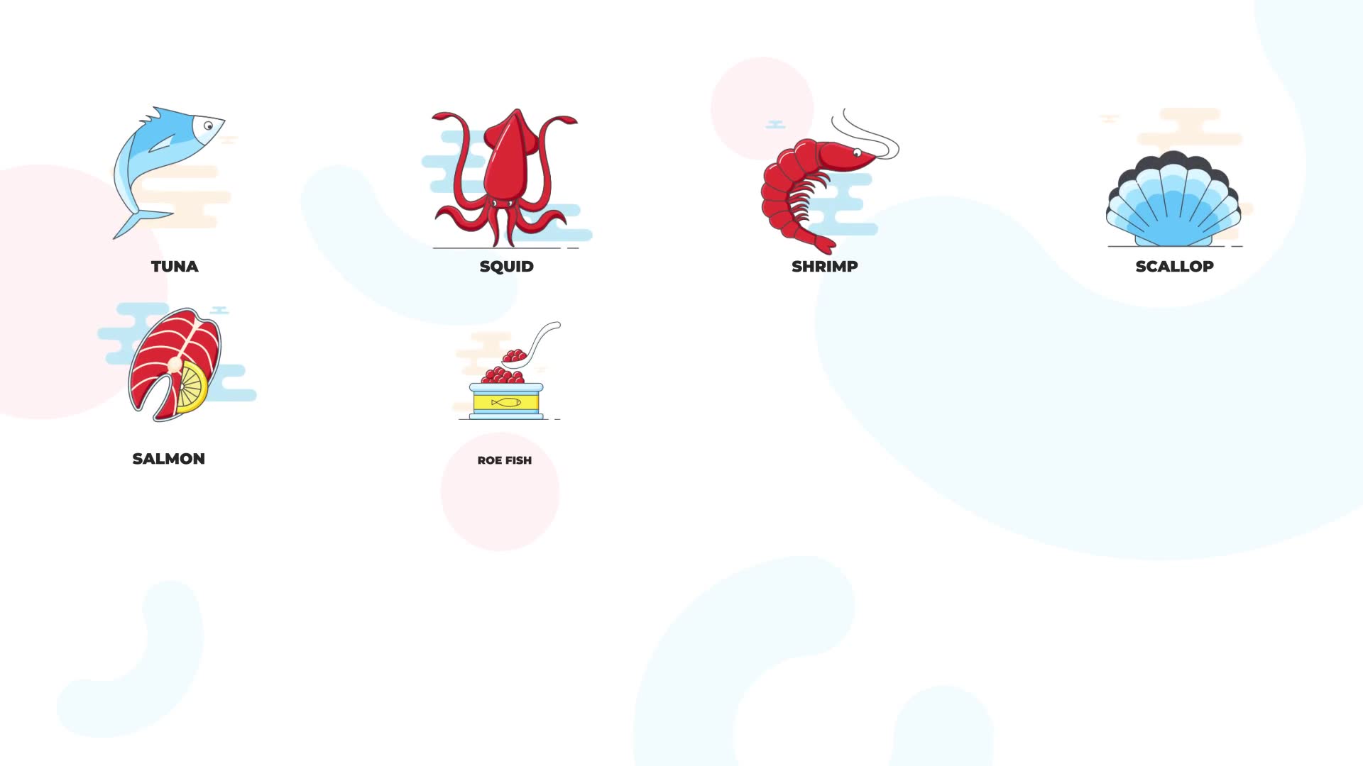 Seafood Animation Icons (MOGRT) Videohive 37236029 Premiere Pro Image 7