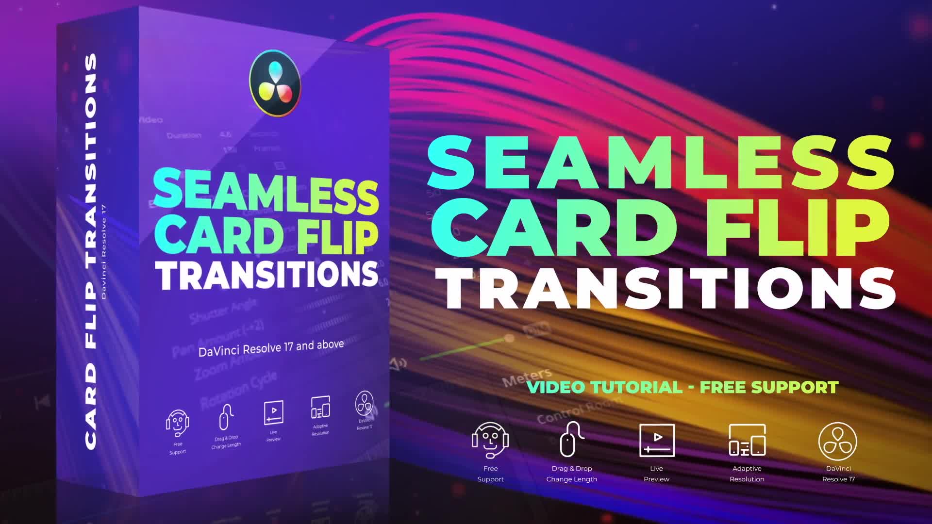 Seamless Card Flip Transitions for DaVinci Resolve Videohive 35999820 DaVinci Resolve Image 1