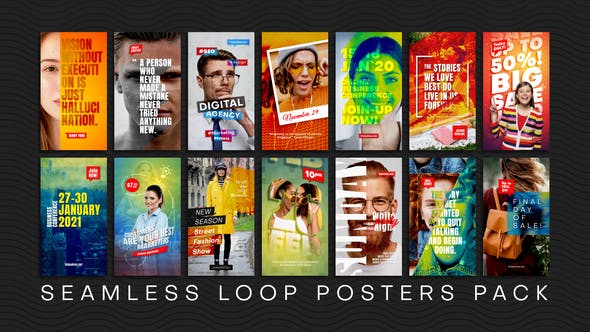 Seamless Loop Posters - Videohive Download 29555824