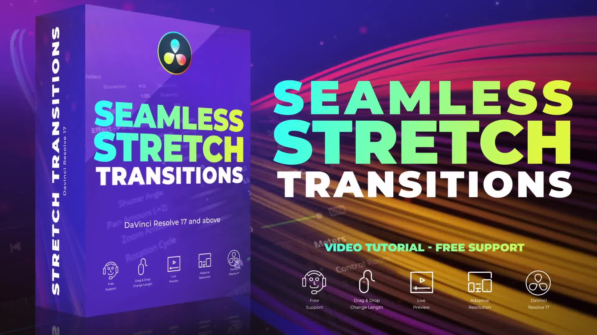 Seamless Stretch Transitions for Davinci Resolve Videohive 35982188 DaVinci Resolve Image 12