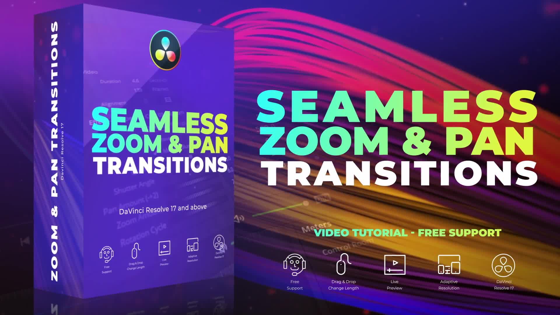 Seamless Zoom and Pan Transitions for Davinci Resolve Videohive 36018984 DaVinci Resolve Image 1