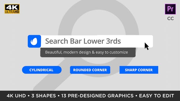 Search Bar Titles & Lower Thirds | MOGRT for Premiere Pro - 25433076 Videohive Download