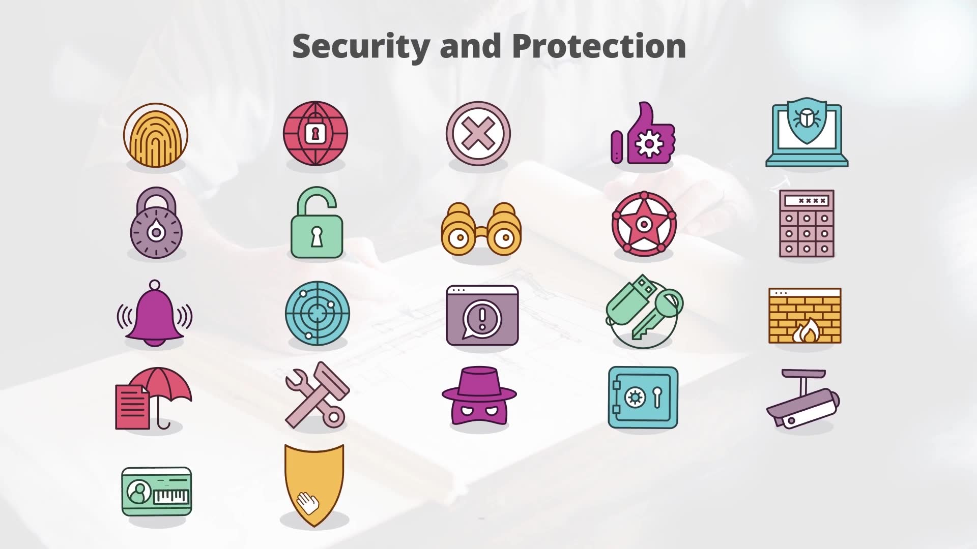 Security And Protection – Flat Animation Icons (MOGRT) Videohive 23662220 Premiere Pro Image 8