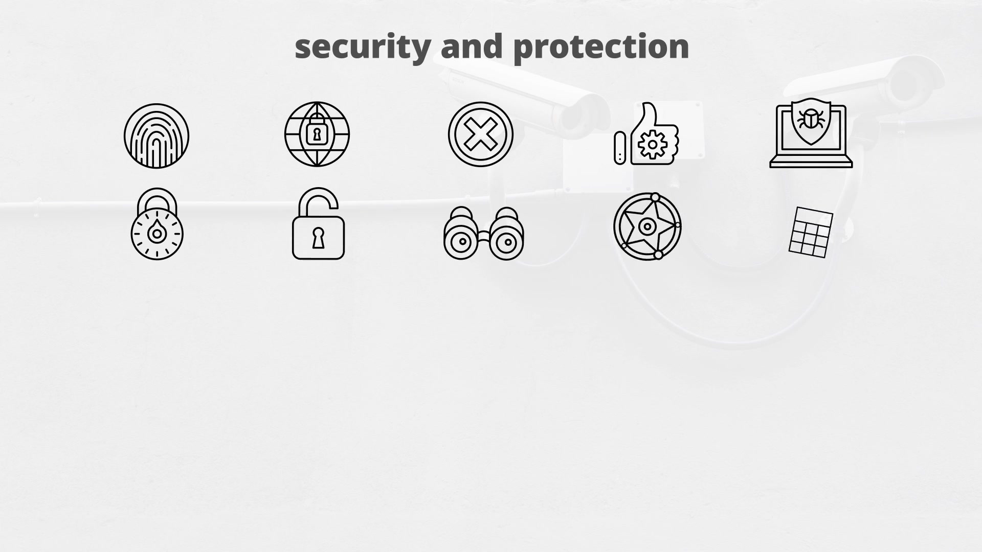 Security And Protection – Thin Line Icons Videohive 23595896 After Effects Image 5