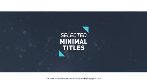 Selected Titles 4 | 40 Minimal Intro - 20370347 Download Videohive