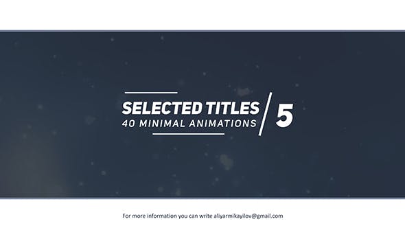 Selected Titles 5 | 40 Minimal Intro - 20335788 Download Videohive