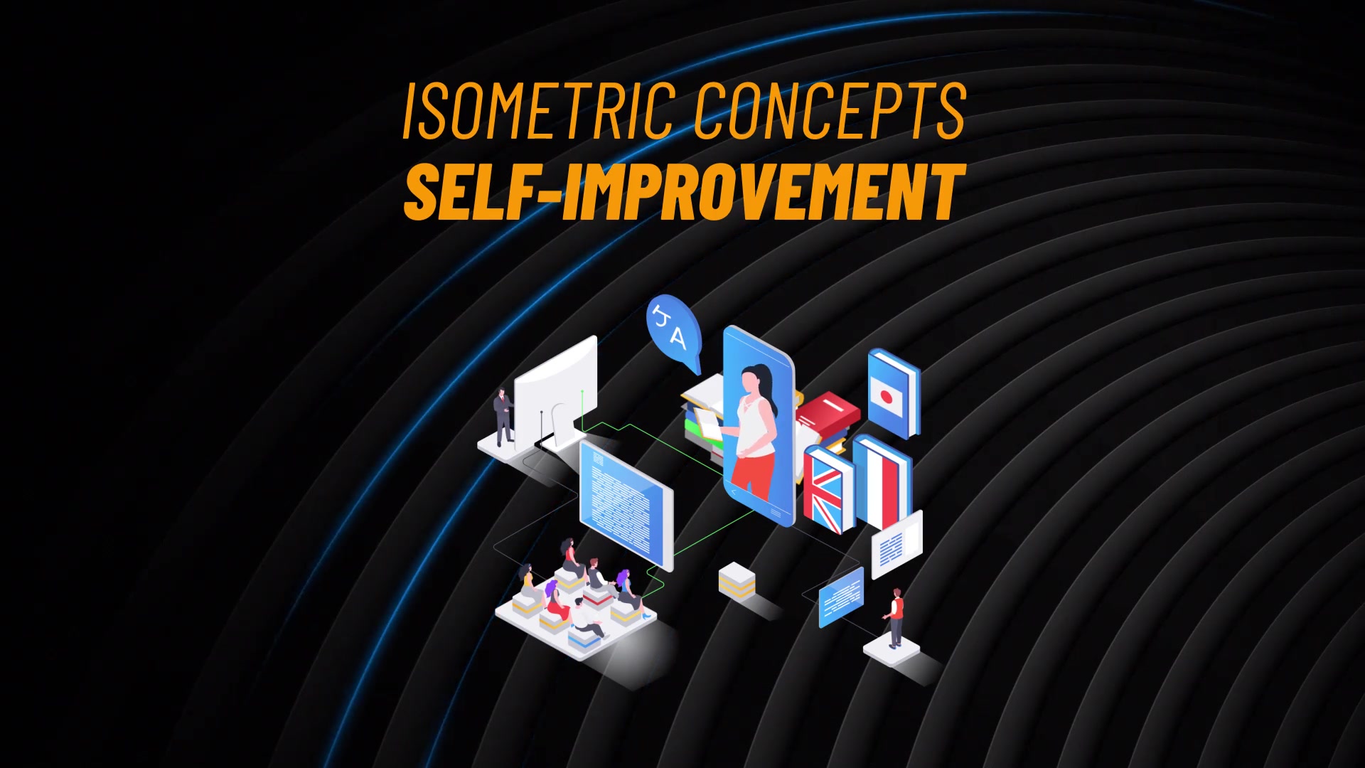 Self Improvement Isometric Concept Videohive 31223582 After Effects Image 4