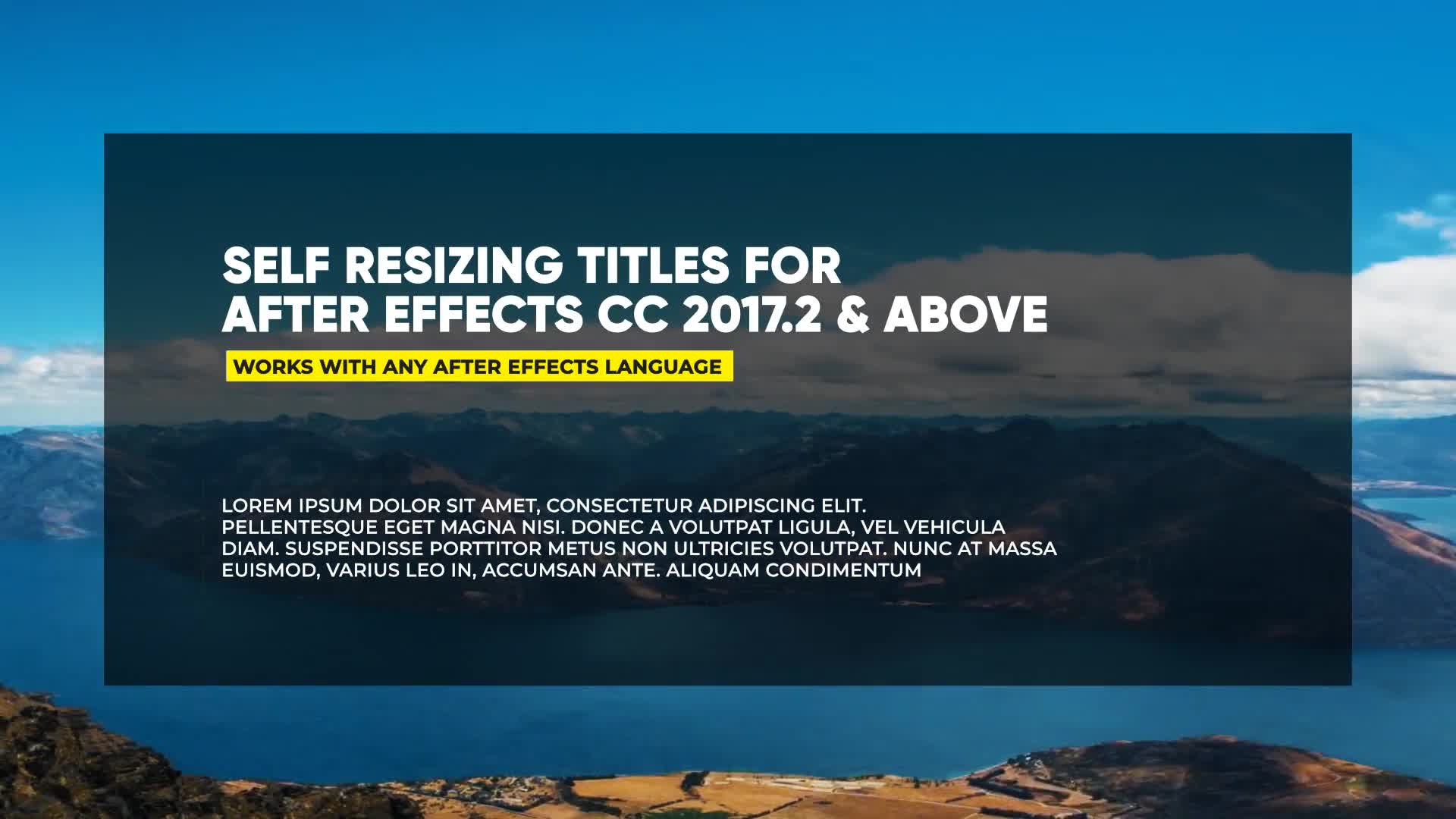 Self Resizing Big Titles II Videohive 24783048 After Effects Image 1