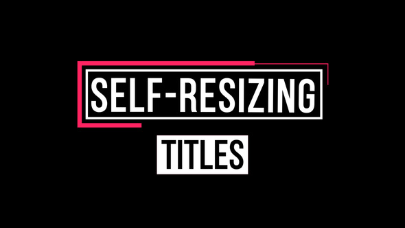 Self Resizing Titles - Download Videohive 22324947