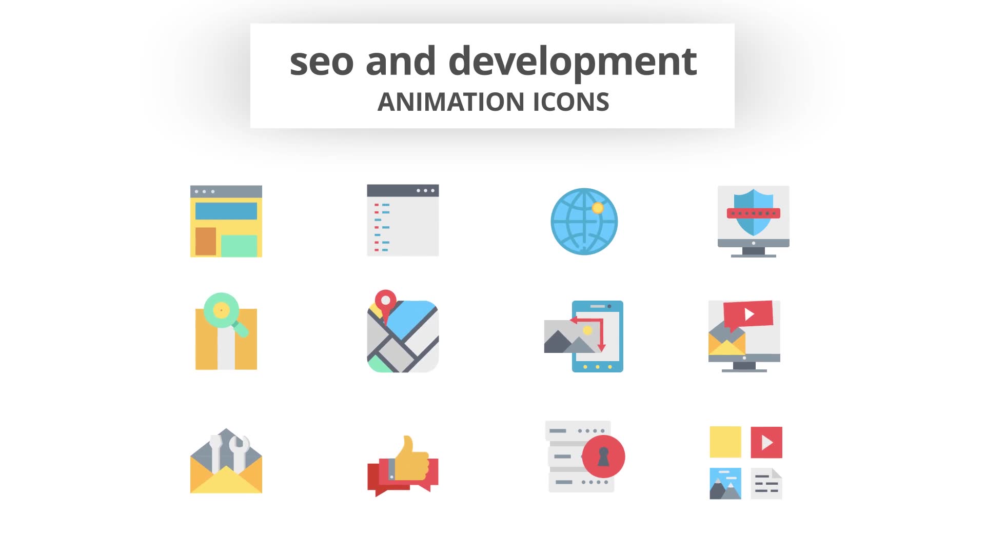 SEO and Development Animation Icons Videohive 26635044 After Effects Image 9