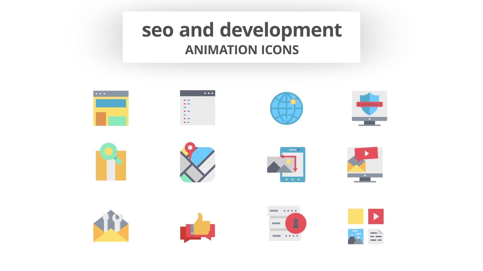 SEO and Development Animation Icons (MOGRT) Videohive 26755832 Premiere Pro Image 9