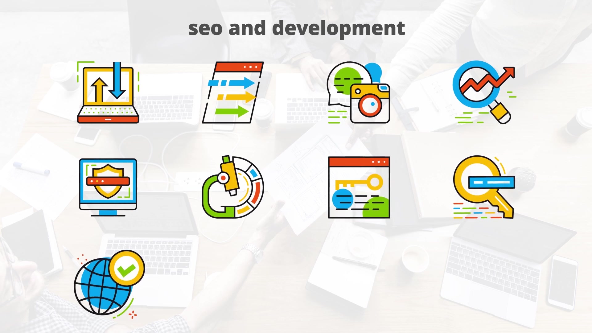 Seo And Development Flat Animated Icons Videohive 24429539 After Effects Image 6