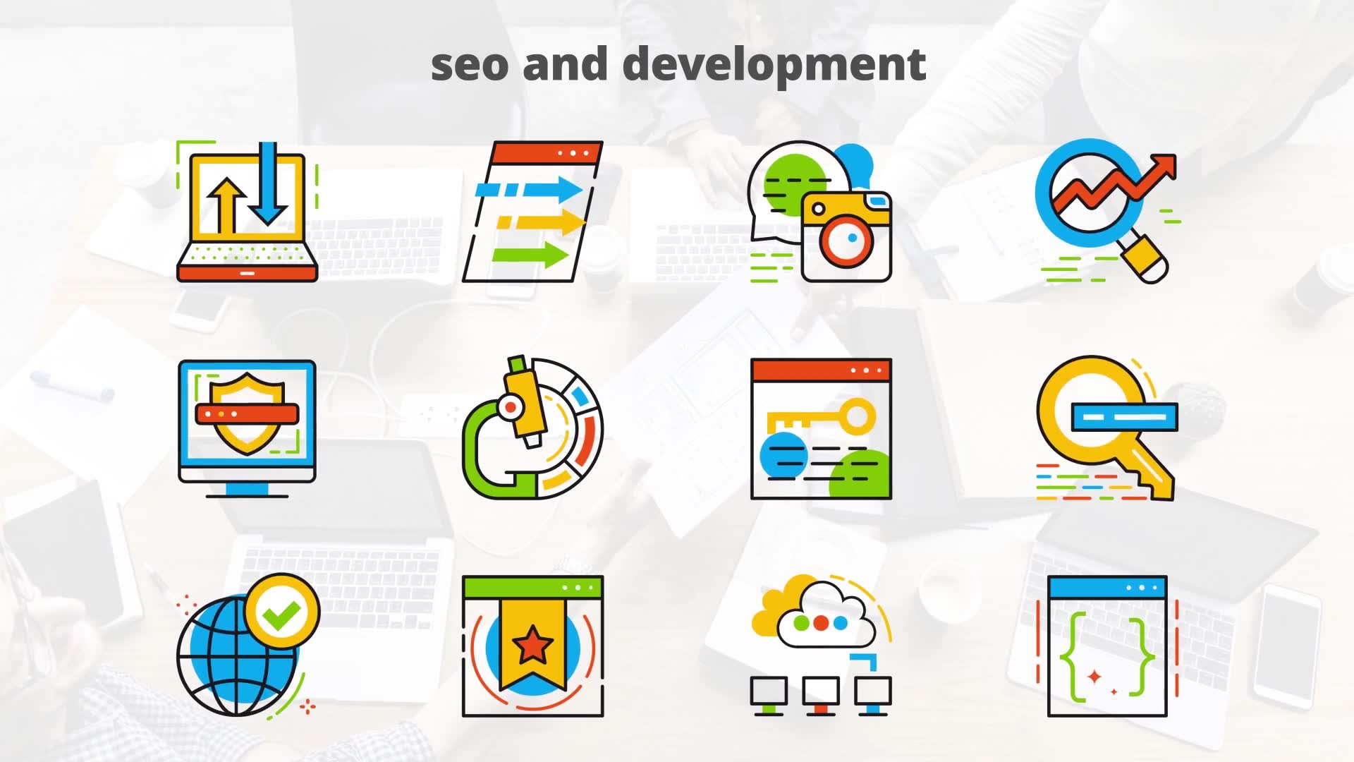 Seo And Development Flat Animated Icons Videohive 24429539 After Effects Image 8