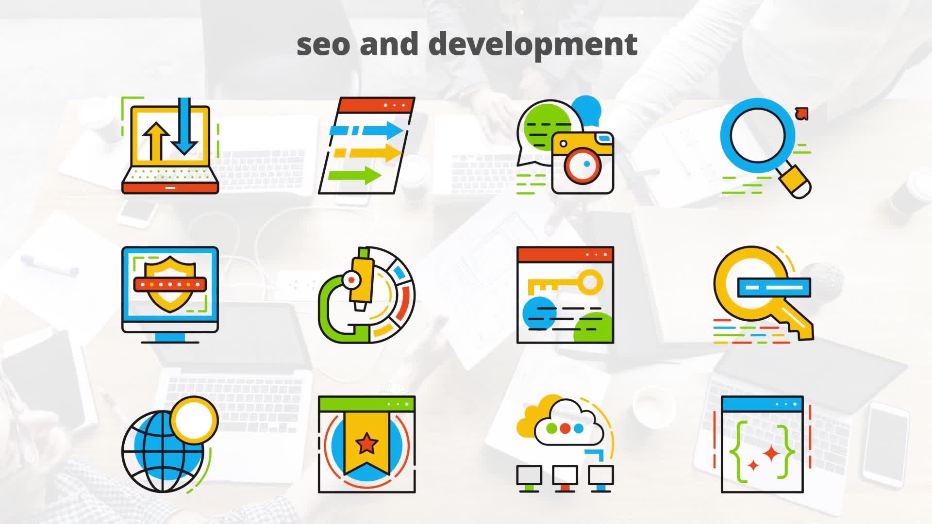 Seo And Development Flat Animated Icons Videohive 24429539 After Effects Image 9