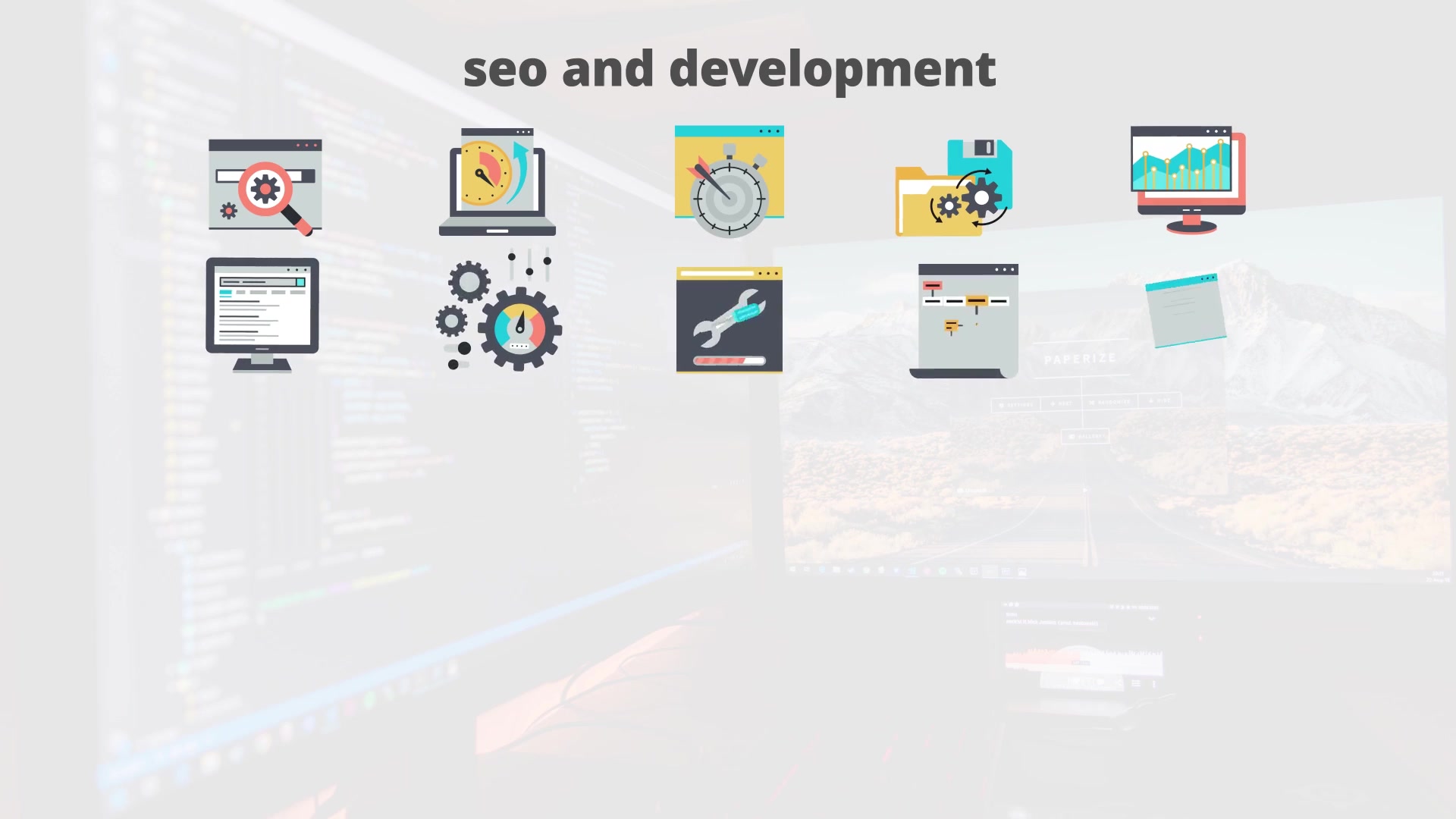 SEO And Development Flat Animation Icons - Download Videohive 23465984