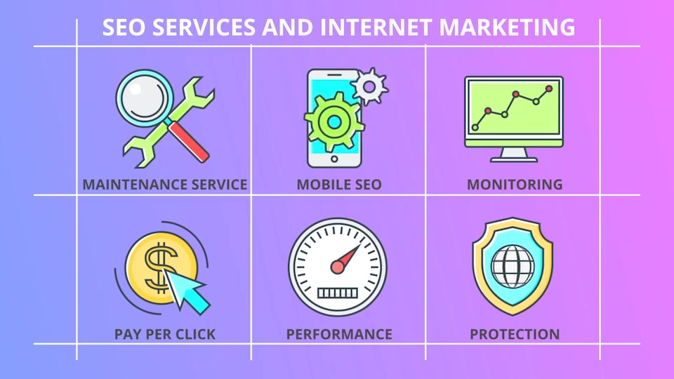 SEO And Internet Marketing 30 Animated Icons - Download Videohive 21298314