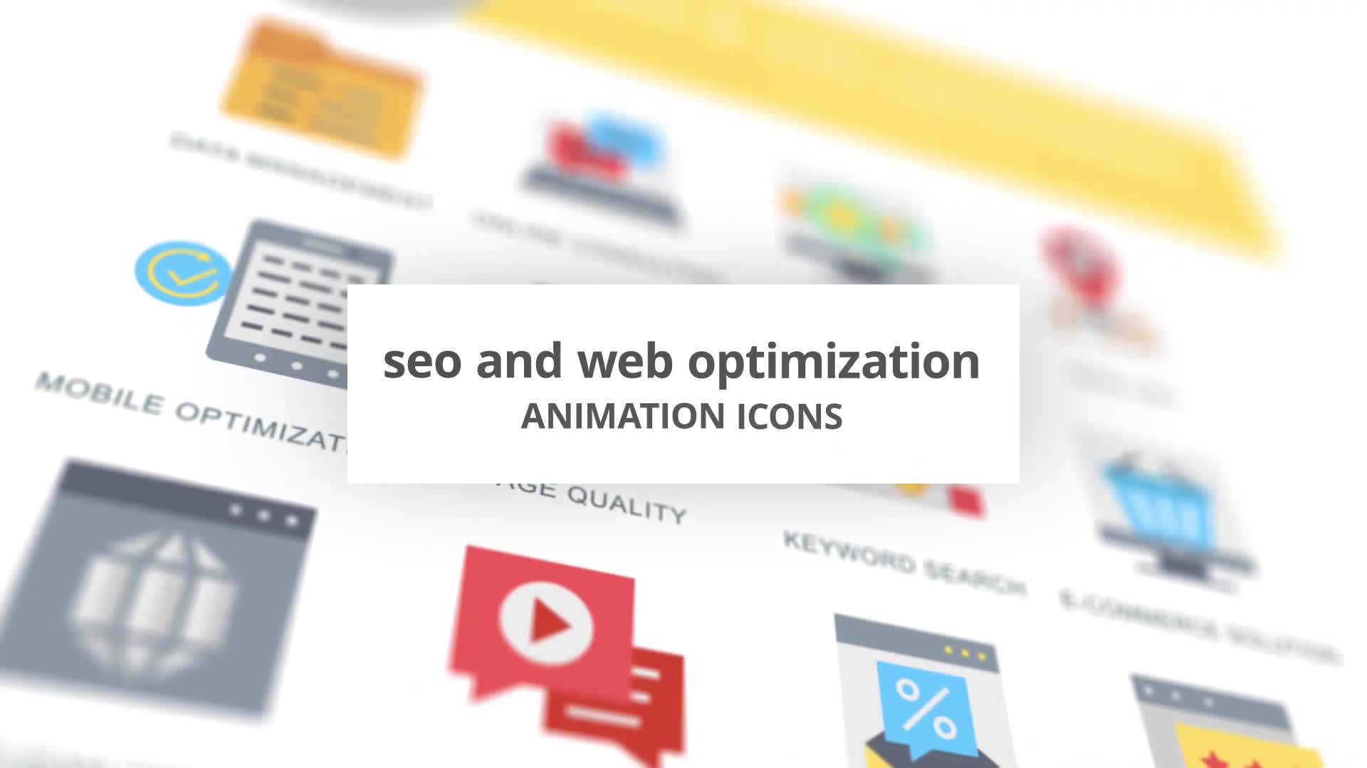 SEO and Web Optimization Animation Icons Videohive 26635085 After Effects Image 1