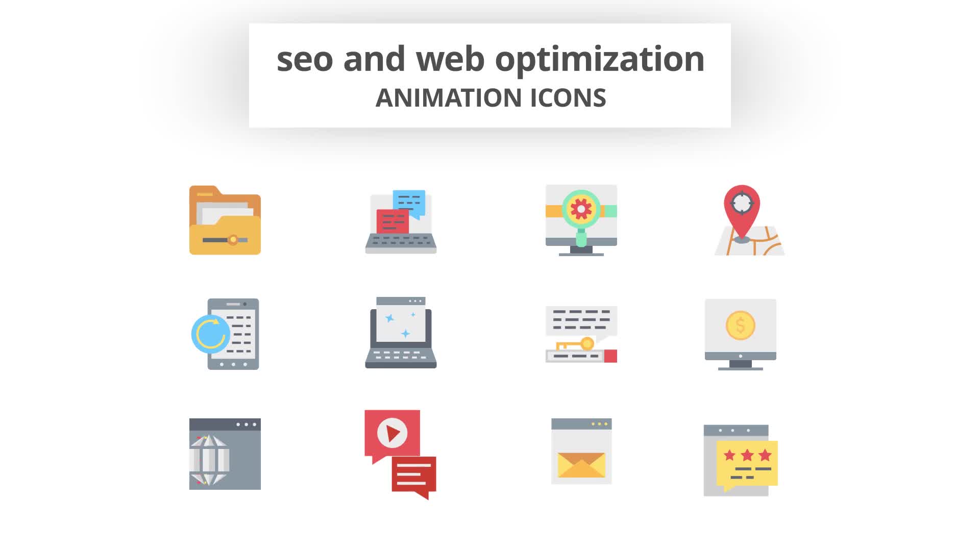 SEO and Web Optimization Animation Icons Videohive 26635085 After Effects Image 10