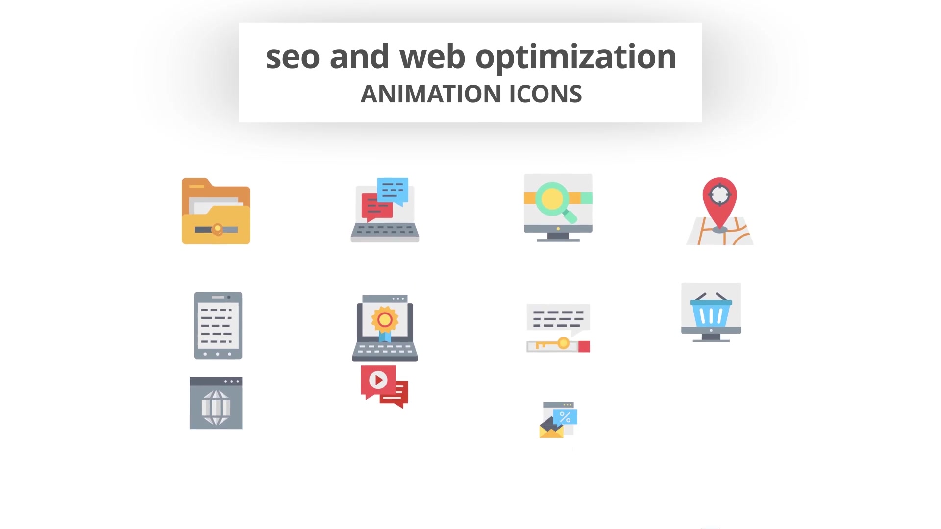 SEO and Web Optimization Animation Icons (MOGRT) Videohive 26755868 Premiere Pro Image 4
