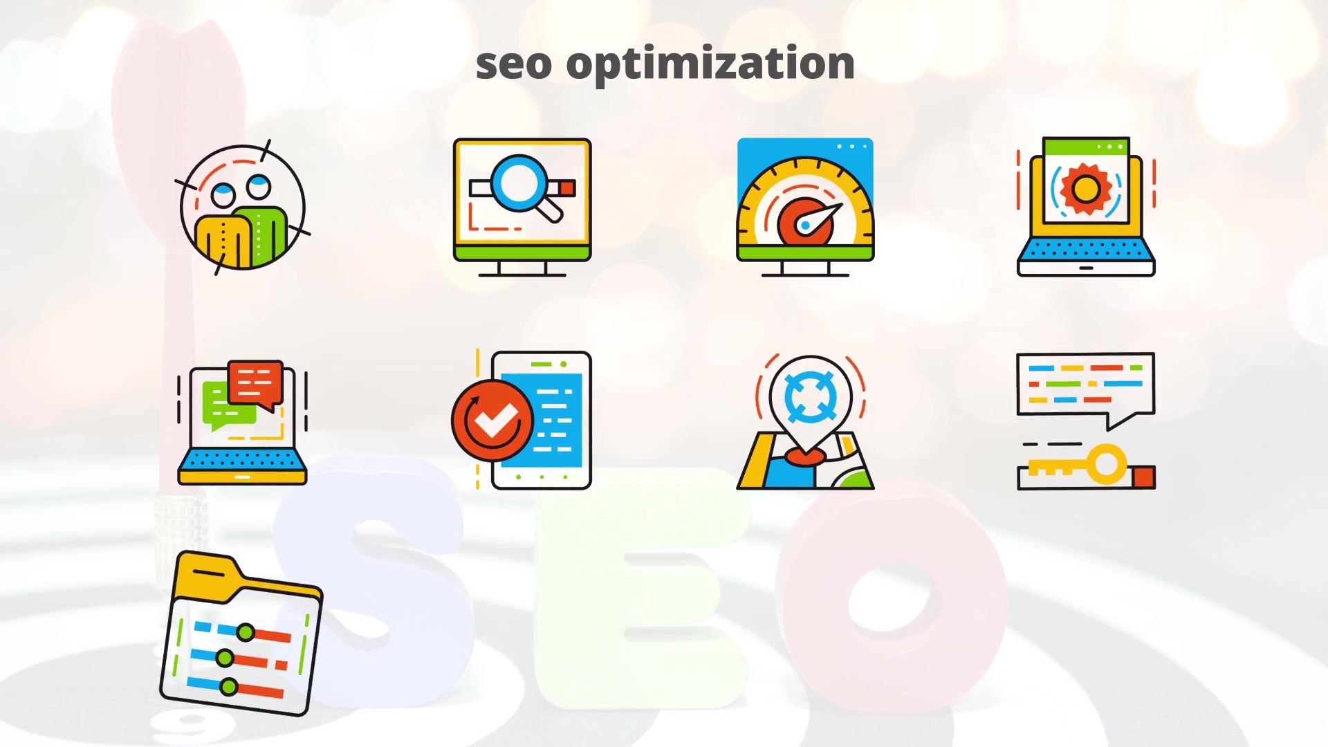 SEO Optimization Flat Animated Icons Videohive 24429480 After Effects Image 6