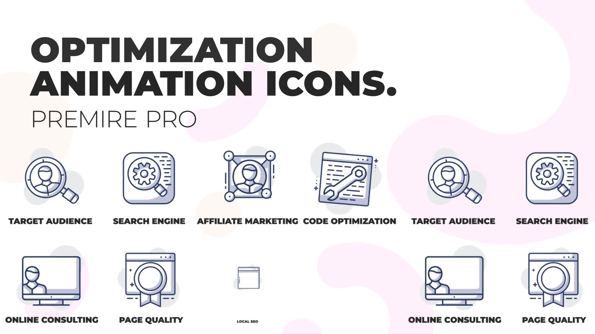Seo optimizations Animation Icons (MOGRT) Videohive 36441070 Premiere Pro Image 2