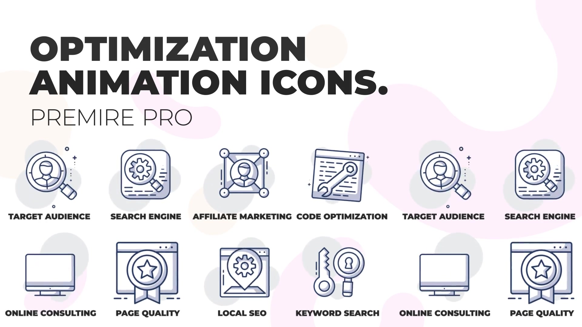 Seo optimizations Animation Icons (MOGRT) Videohive 36441070 Premiere Pro Image 3